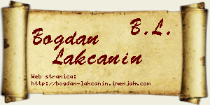 Bogdan Lakčanin vizit kartica